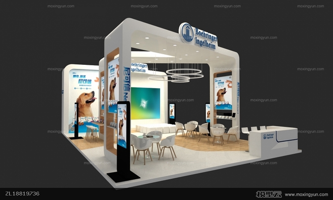 勃林格殷格翰寵物展臺模型 創意圖文設計解析
